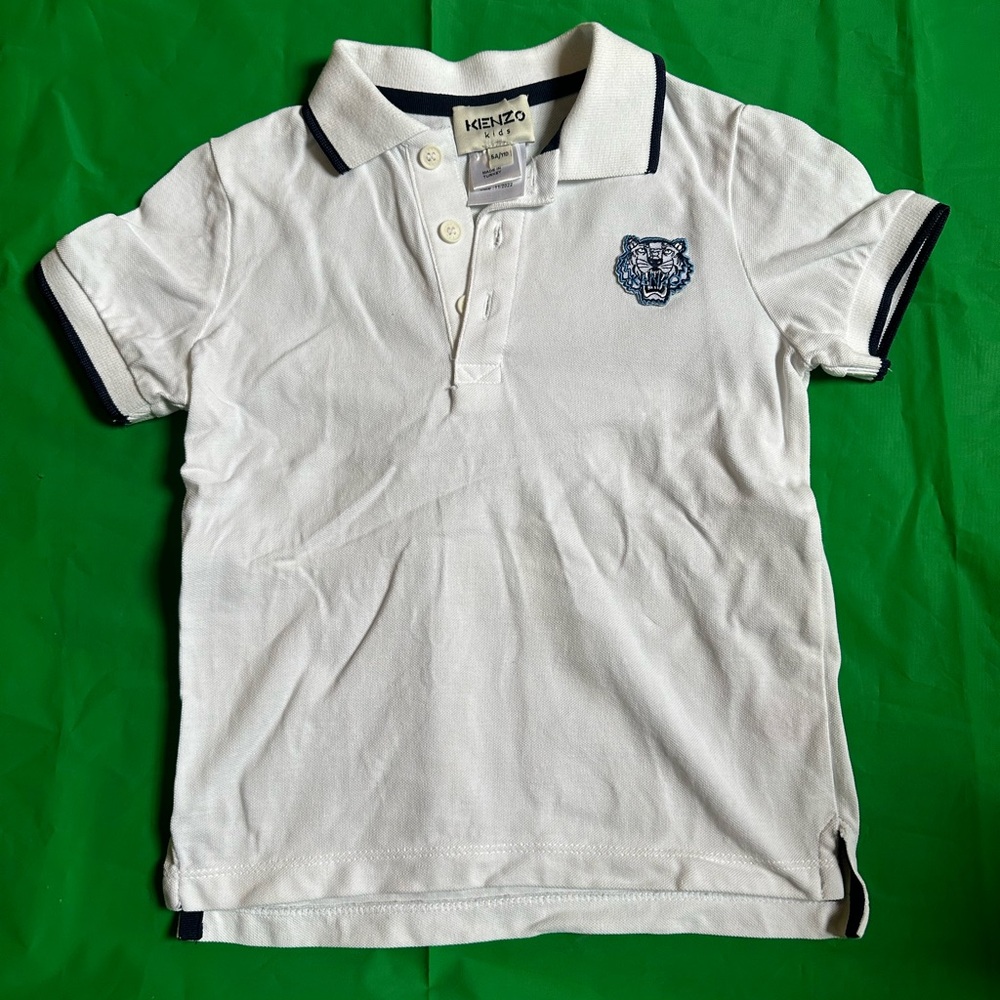Kenzo Kids Polo Shirt with Navy Accents Sz. 5